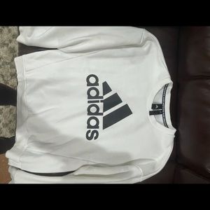 Like new Adidas white sweatshirt